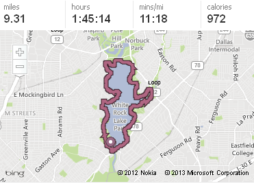 Sunday Run at White Rock Lake, with my boy Ringo